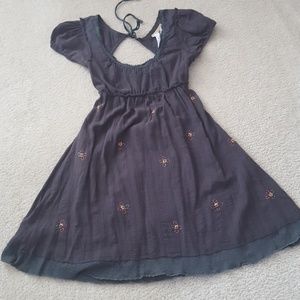 Vintage y2k Free People Open Back Boho Mini Dress